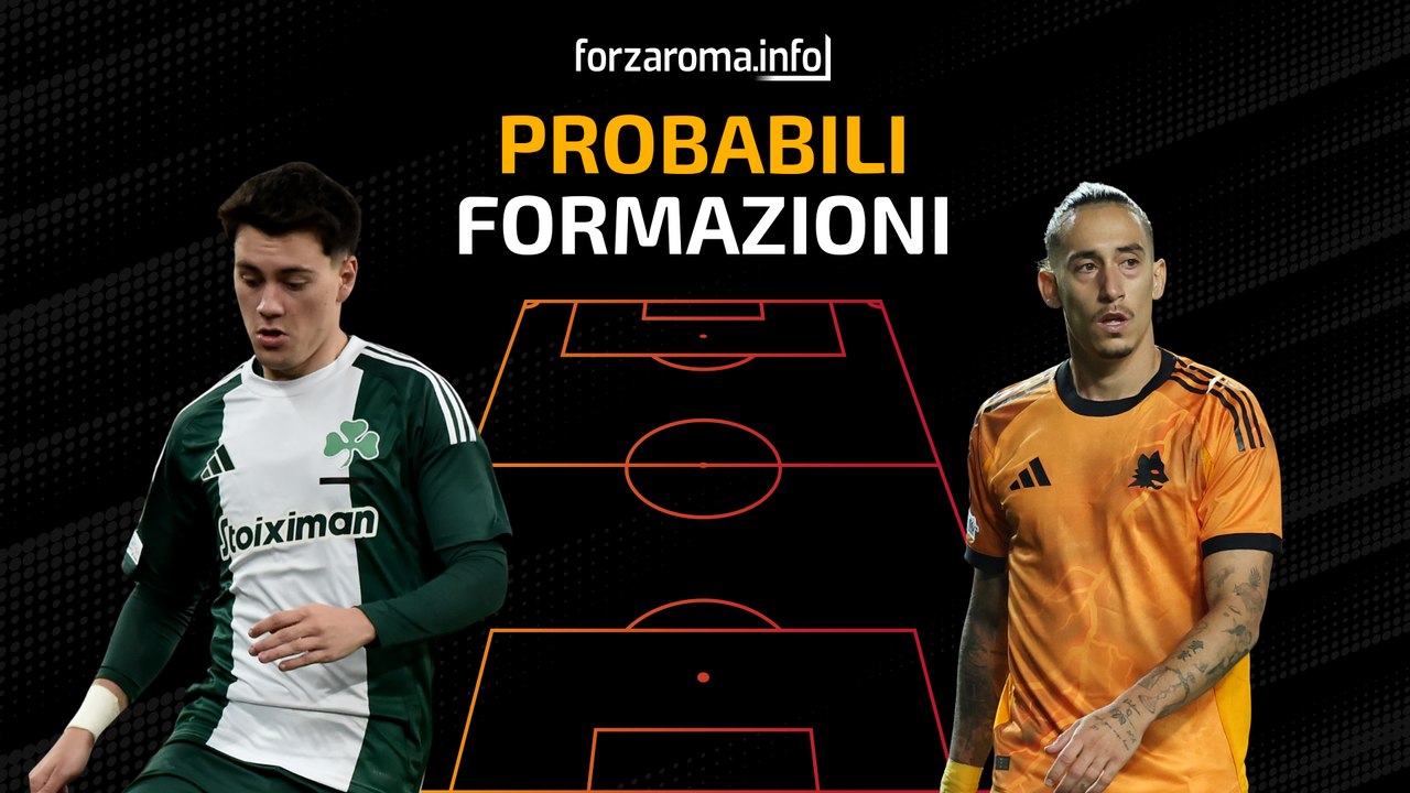 Panathinaikos-Roma, le probabili formazioni: Ziolkowski titolare, dubbio in attacco