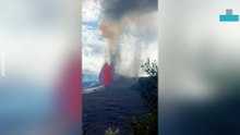 Massive Volcanic Eruption Creates a Tornado of Ash