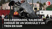 Dos lesionados, saldo del choque de un vehículo y un tren en GAM