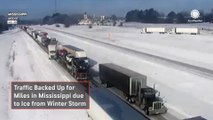 Hundreds of miles of traffic stuck on snowy Mississippi interstates