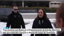 María Corina Machado dijo a Marco Rubio, su deseo de regresar a Venezuela lo antes posible