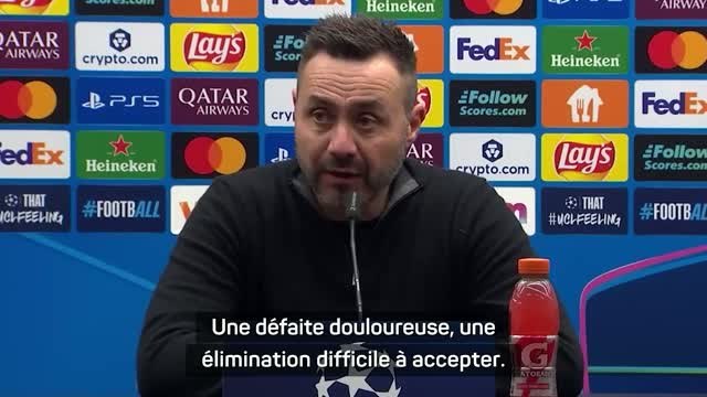 Marseille - De Zerbi : “En 13 ans, je n’ai jamais vécu ça, on a honte”