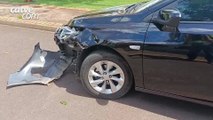 Carro e moto batem no Jardim Anápolis em Toledo