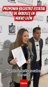Waldo Fernández y Claudia Chapa proponen registro estatal de árboles en Nuevo León