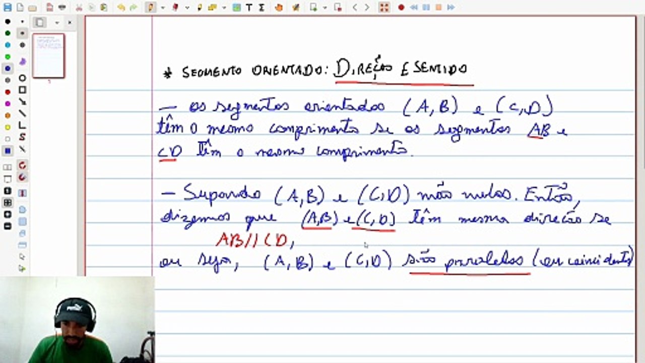 VETORES: Segmento orientado - Direção e Sentido | VET&GEO-A1.5
