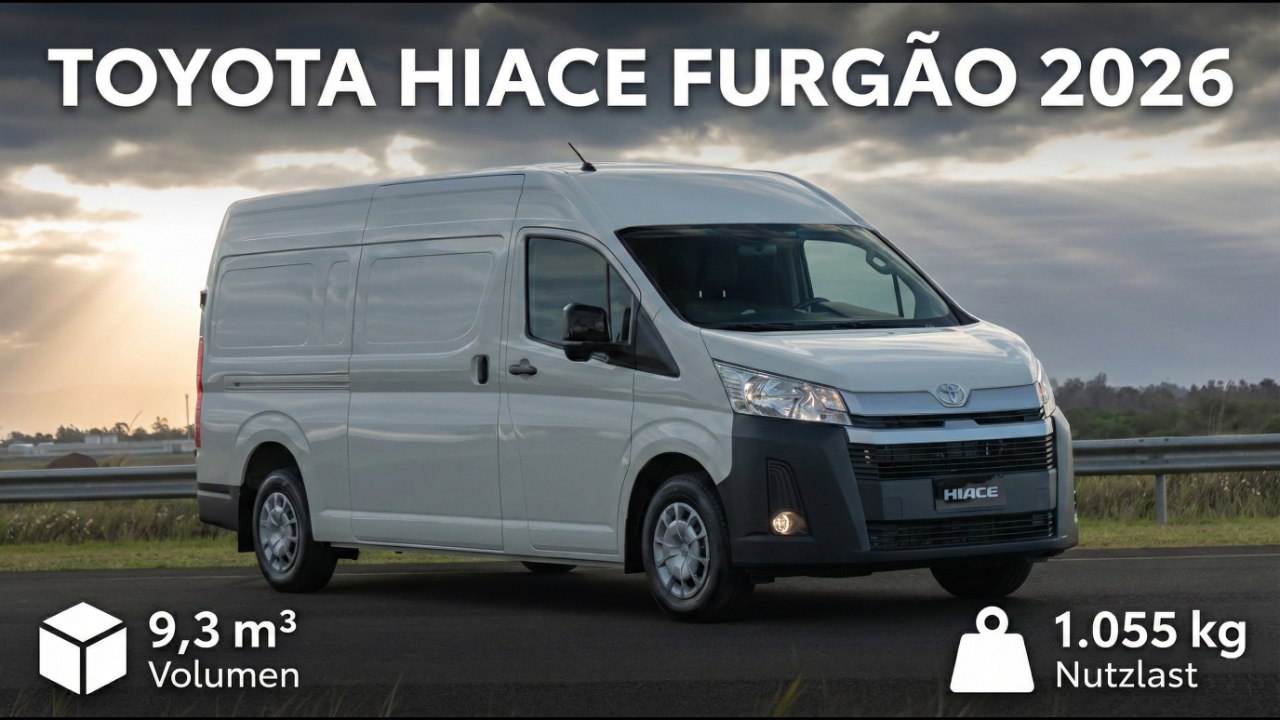 Was kann der neue 2026 Toyota Hiace Furgão? Jetzt im Video!