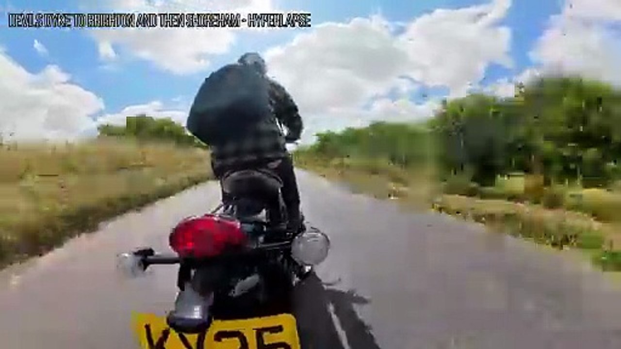 Fast-Paced Hyperlapse Motorcycle Ride Devils Dyke to the Coast