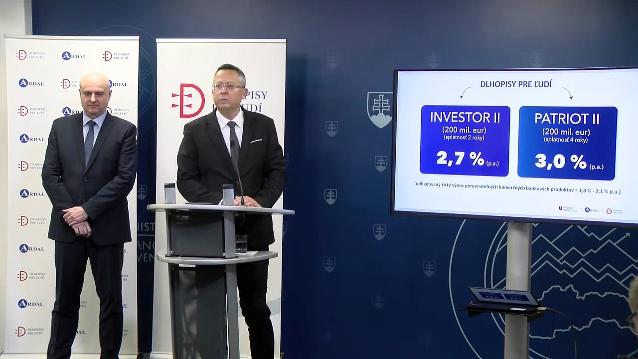 ZÁZNAM: L. Kamenický: Štát v marci plánuje ďalšiu emisiu dlhopisov pre ľudí