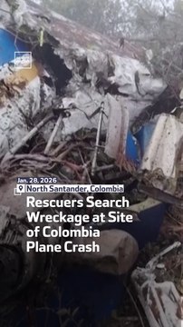 Rescuers Search Wreckage at Site of Colombia Plane Crash
