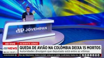 Avião cai na Colômbia e deixa 15 pessoas mortas