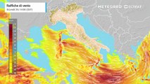 Nuovo vortice ciclonico al Sud Italia: ancora forti venti