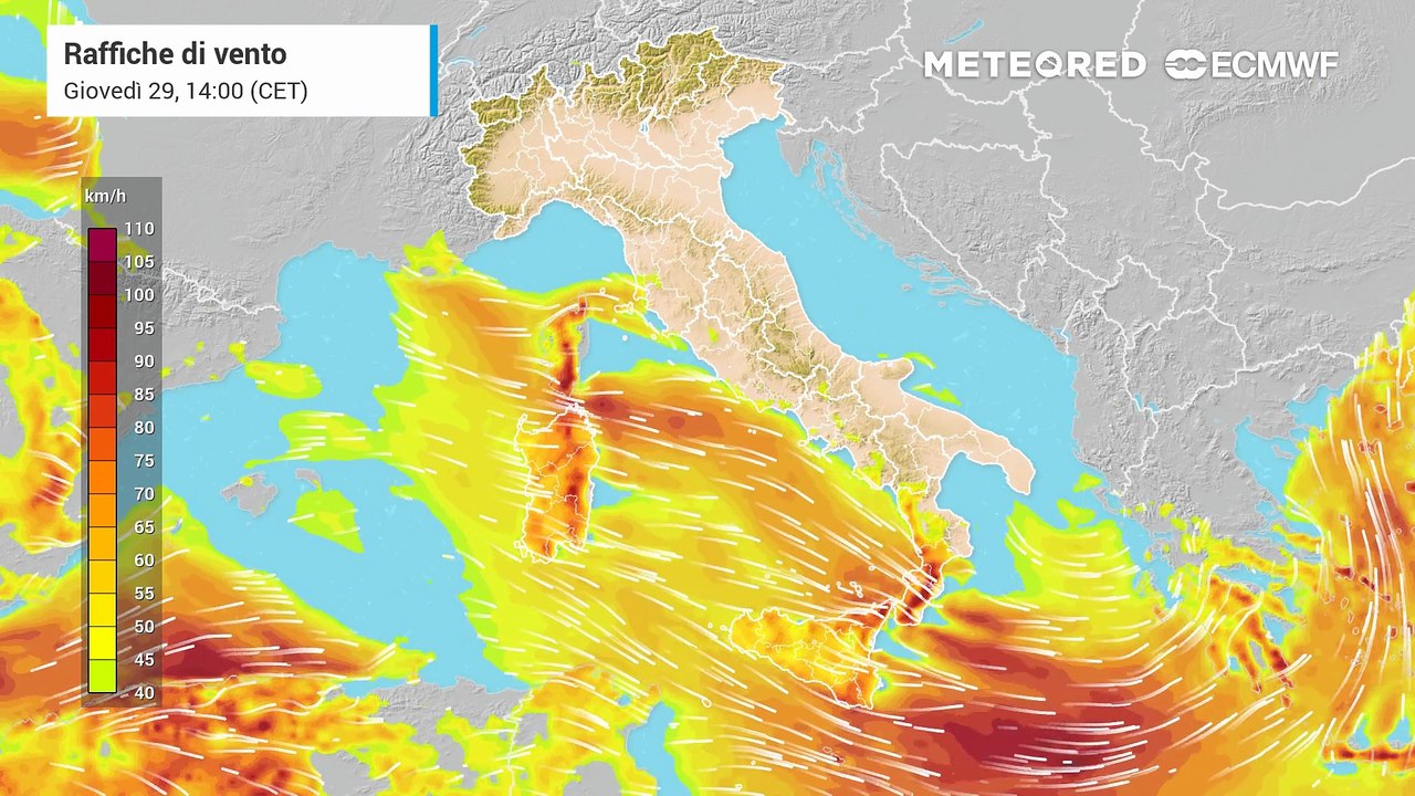Nuovo vortice ciclonico al Sud Italia: ancora forti venti