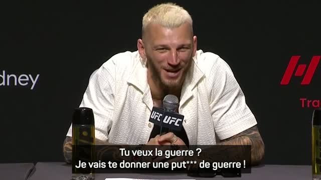 UFC 325 - Hooker : Tu veux la guerre ? Je vais te donner une put*** de guerre !