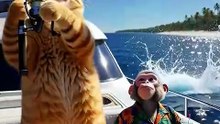 Cat Catches Dolphin! Monkey Arrested by Tiger Police 😂🦈🚔 | Epic Animal Crime
