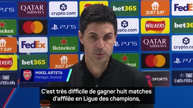 Arsenal - Arteta : "Fier de nos huit victoires"