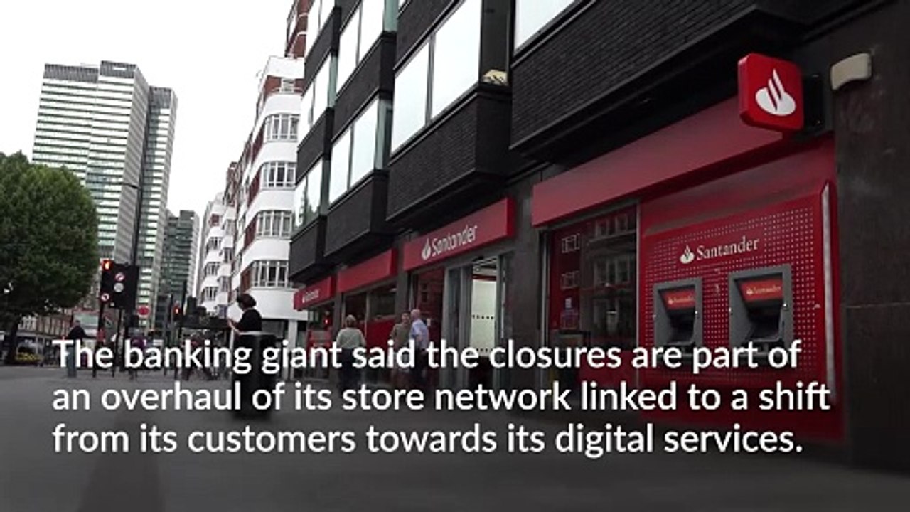 Santander to shut 44 bank branches with 291 jobs at risk