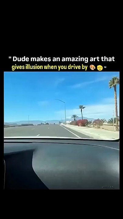 _Dude makes an amazing art that gives illusion when you drive by 🥹❤️‍