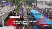 Macet! Penampakan Banjir Rendam Daan Mogot Jakbar, Jatinegara, hingga Bekasi