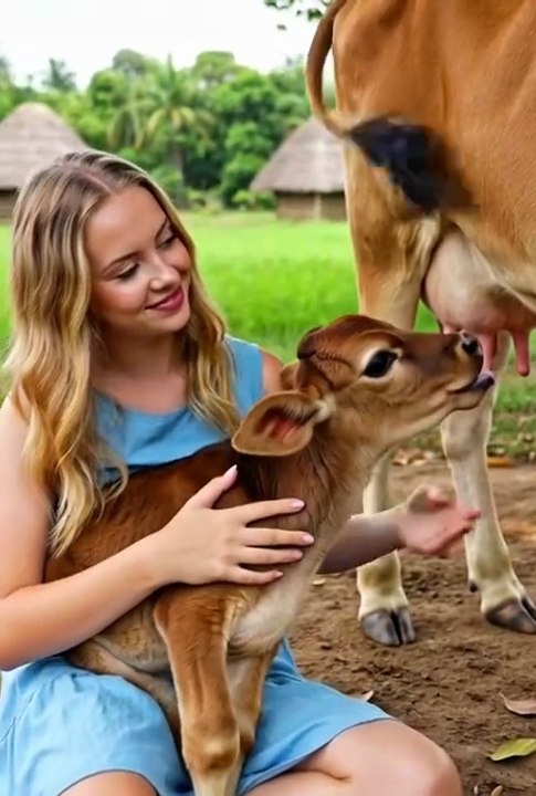 Girl and Cow 🐄