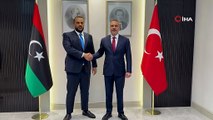 Bakan Fidan, Libya Milli Birlik Hükümeti Savunma Bakanvekili Zubi ile görüştü
