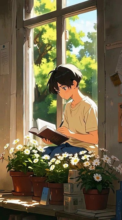 Sunlit Pages in Bloom