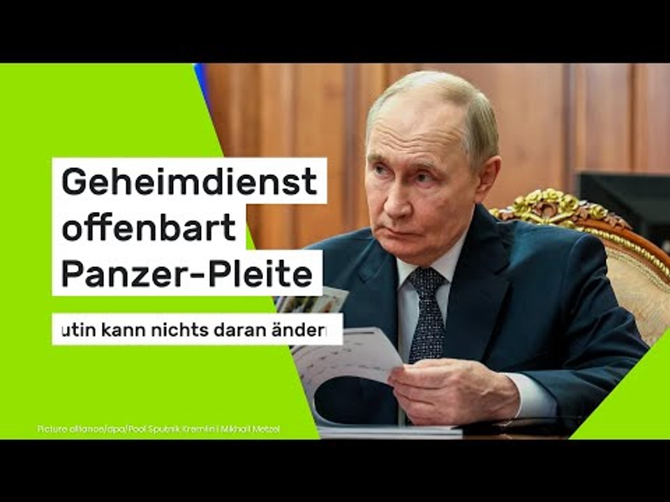 Wladimir Putin: Geheimdienst offenbart Panzer-Pleite - Kremlchef kann nichts daran ändern