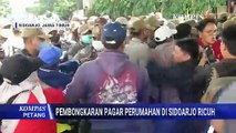Ricuh! Tak Terima Pagar Perumahan Dibongkar, Warga dan Satpol PP Saling Dorong | KOMPAS PETANG