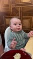 Baby Getting Adorably Impatient for Dinner