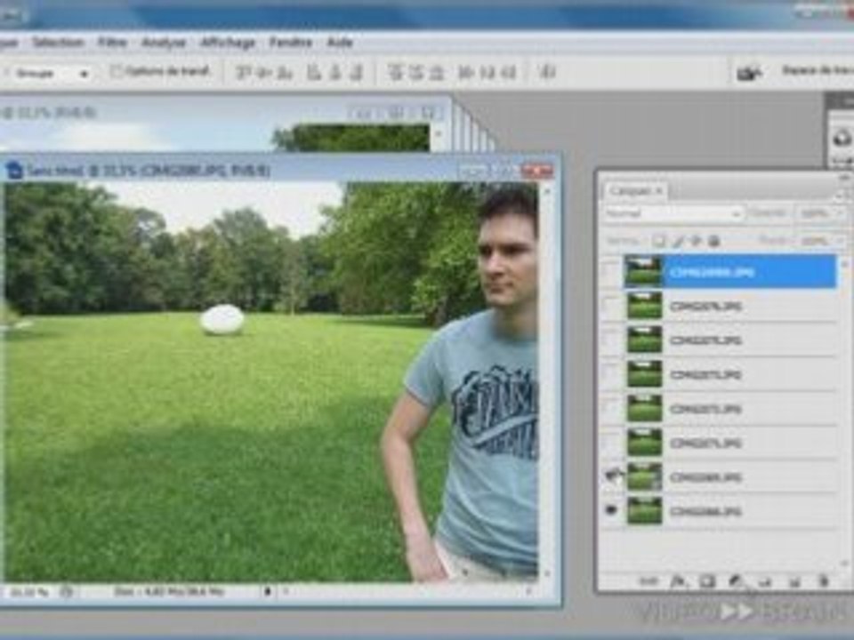 Adobe Photoshop CS3 : assembler plusieurs calques entre eux