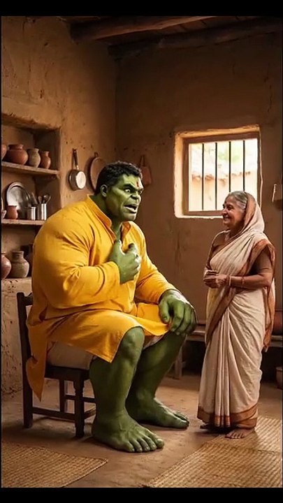 Hulk with mother #ai