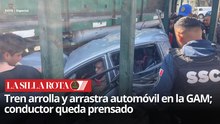 Fuerte accidente entre tren y automóvil paraliza vialidades en Gustavo A. Madero