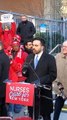 Mayor Zohran Mamdani and Sen. Bernie Sanders support striking nurses on picket line