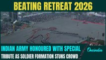 Beating retreat 2026: Indian Army Soldier Formation Wows Crowd, National Song ‘Vande Mataram’ Echoes