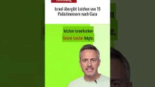 Israel übergibt Leichen von 15 Palästinensern nach Gaza