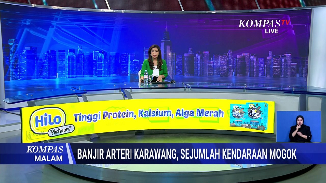Banjir Arteri Karawang Belum Surut, Kendaraan Mogok Akibat Terendam Air | KOMPAS MALAM