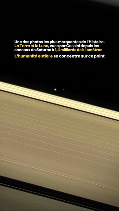 La Terre et la Lune vues depuis les anneaux de Saturne