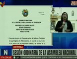AN debatirá en segunda discusión del proyecto de Reforma Parcial de la Ley Orgànica de Hidrocarburos
