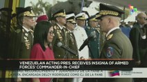 FTS 12:30 29-01: Venezuelan Acting pres. receives insignia of Armed Forces´ Commander-in-Chief
