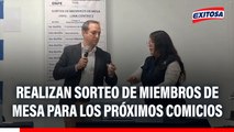 Elecciones 2026: Realizan sorteo de miembros de mesa para los próximos comicios