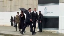 Llegada de los Reyes a la misa funeral por las víctimas de Adamuz en Huelva