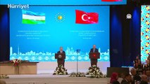 Cumhurbaşkanı Erdoğan ile Özbekistan Cumhurbaşkanı Mirziyoyev, temel atma ve açılış törenlerine canlı bağlantıyla katıldı