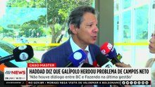 Caso Master: Haddad afirma que Galípolo herdou polêmica com banco de Campos Neto | TEMPO REAL