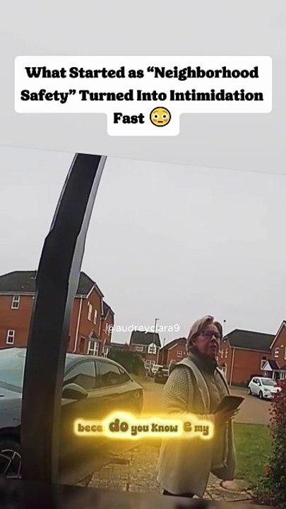 What Started as “Neighborhood Safety” Turned Into Intimidation Fast 😳