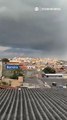 Pancada de chuva com granizo atinge bairros de BH