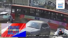 3 sasakyan, inararo ng pampasaherong bus; 2 sugatan | Unang Balita