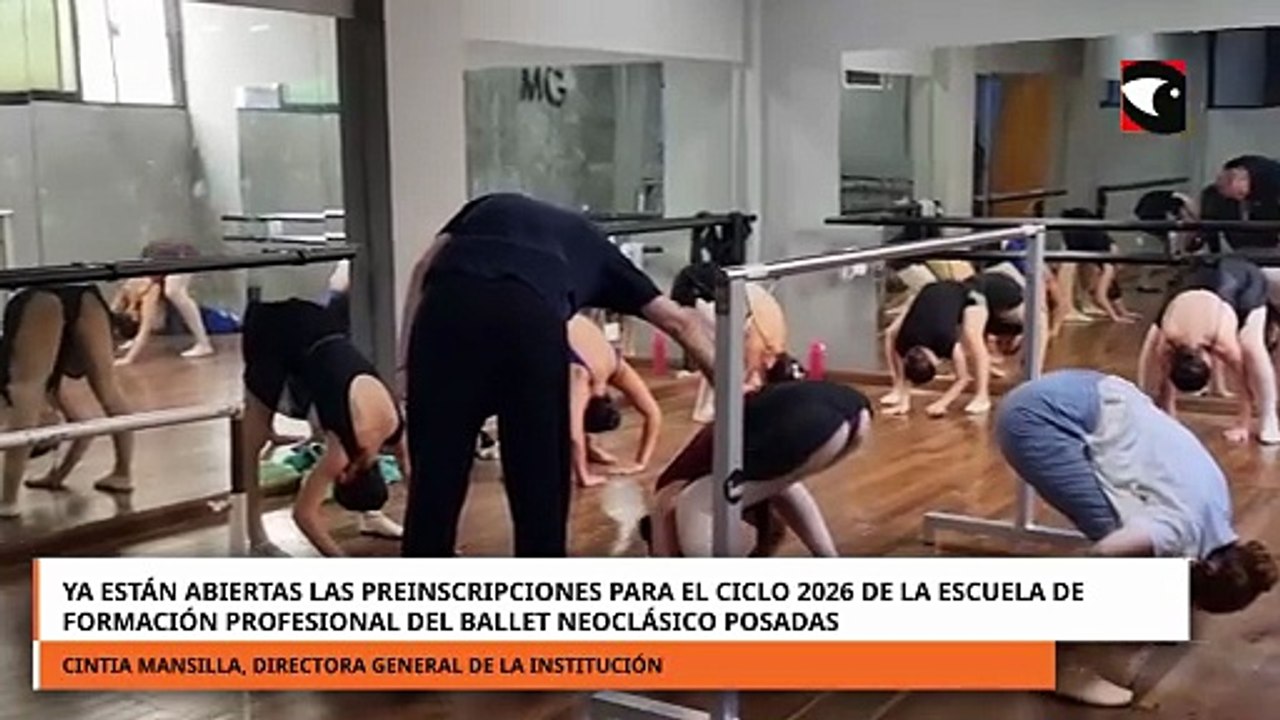 Ya están abiertas las preinscripciones para el Ciclo 2026 de la Escuela de Formación Profesional del Ballet Neoclásico Posadas