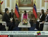 Presidenta (E) Delcy Rodríguez sostuvo reunión de trabajo con delegación de Indonesia