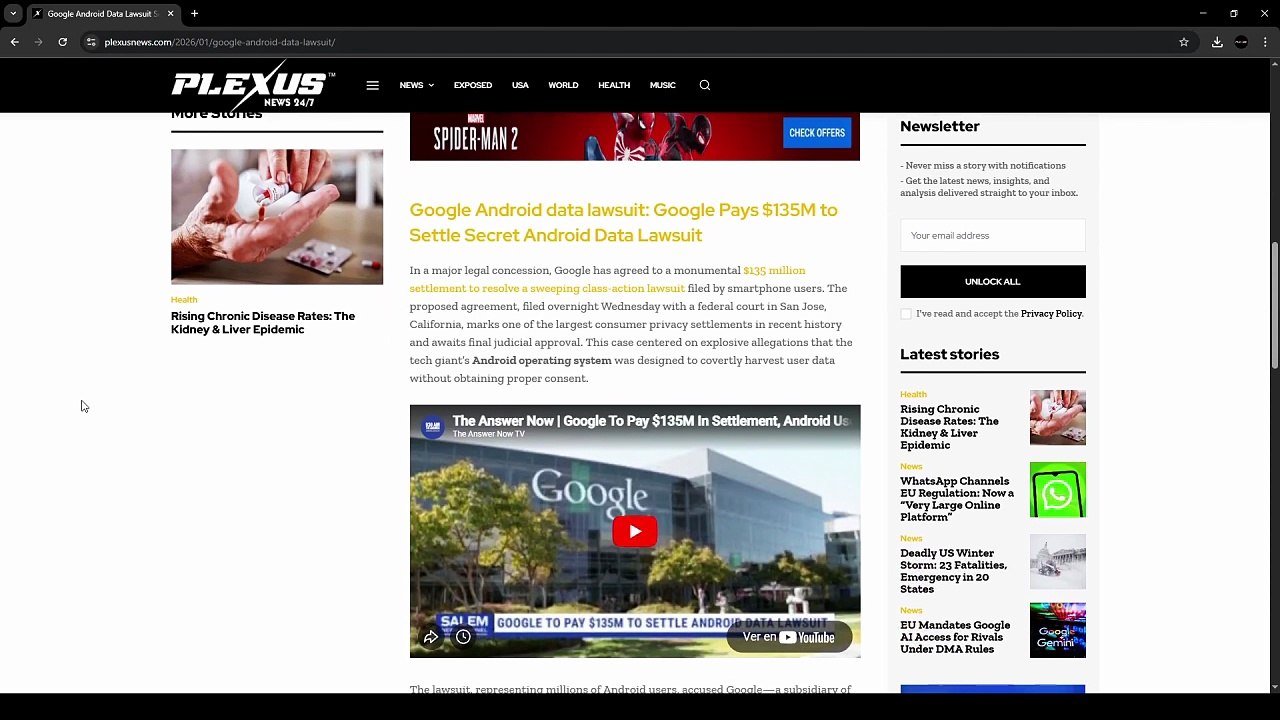 Plexus News: Google Settles Android Data Lawsuit for $135 Million