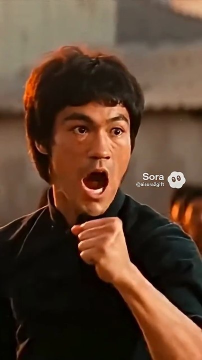 BRUCE LEE Beats a Thug into Submission 💥🥋 #kungfu #martialarts #movie #sora2 #brucelee