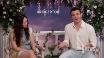 Bridgerton's Luke Thompson & Yerin Ha Detail Staircase Scene Secrets _ E! News